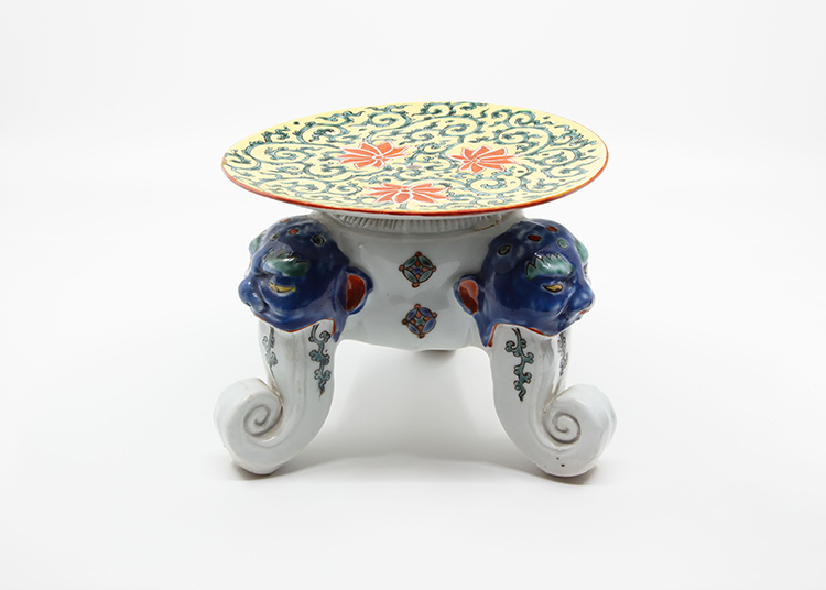 A Kakiemon Tripod Candlestick, Edo Period, 17th to 18th Century by  Japanese Art