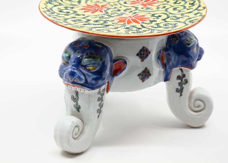 A Kakiemon Tripod Candlestick, Edo Period, 17th to 18th Century by  Japanese Art