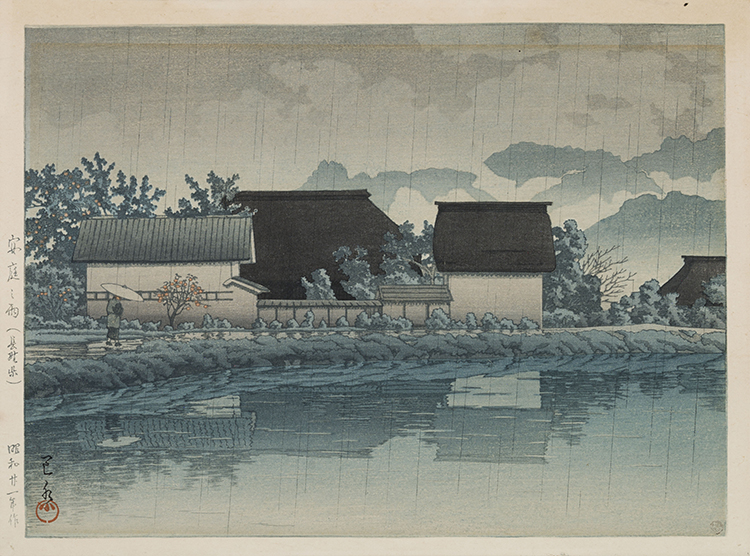 Three Shin Hanga Woodblock Prints par  Japanese School