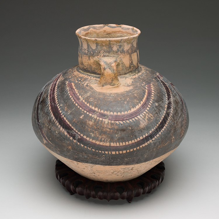 Chinese Earthenware Painted Jar, Majiayao Culture, Neolithic Period (3300-2000 BC) by  Chinese Art