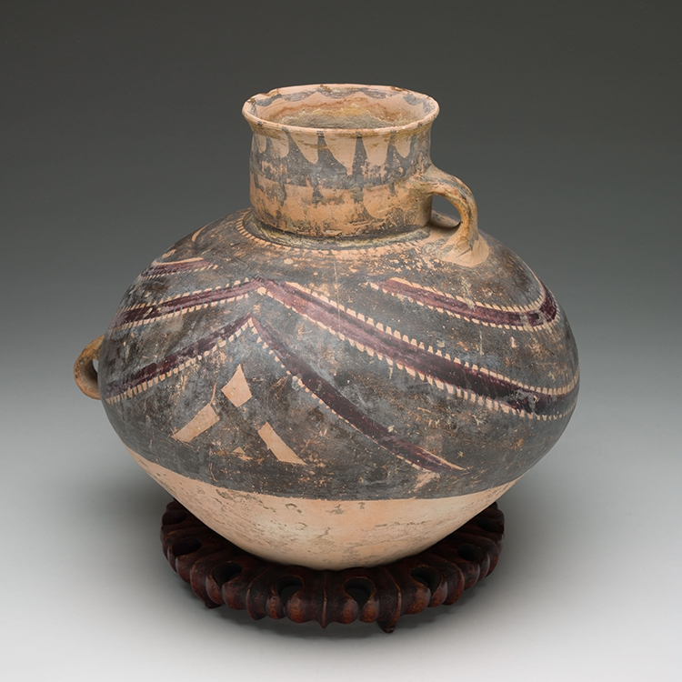 Chinese Earthenware Painted Jar, Majiayao Culture, Neolithic Period (3300-2000 BC) by  Chinese Art