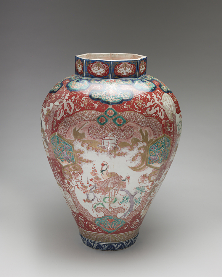 A Large Japanese Imari Faceted Vase, 19th Century by  Japanese Art