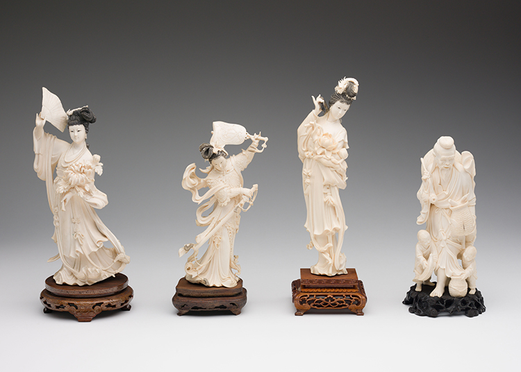 Four Chinese Ivory Carved Figures, circa 1955 par  Chinese Art