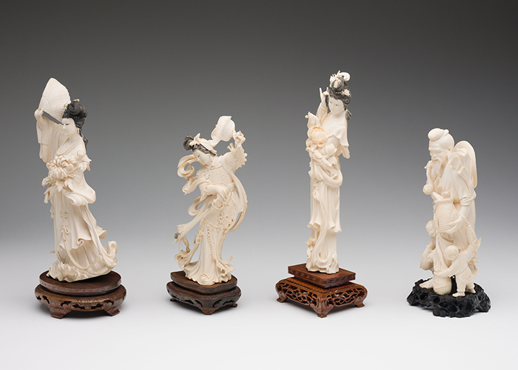 Four Chinese Ivory Carved Figures, circa 1955 by  Chinese Art