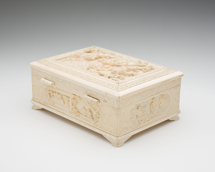 An Impressively Well-Carved Ivory 'Romance of the Three Kingdoms' Box and Cover, First Half 20th Century by  Chinese Art