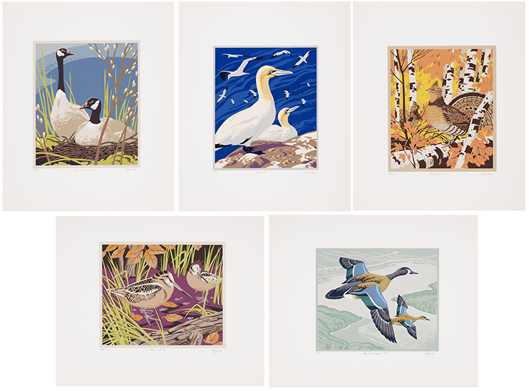 Birds of Canada: Eight Serigraphs of Canadian Native Birds par Alfred Joseph (A.J.) Casson