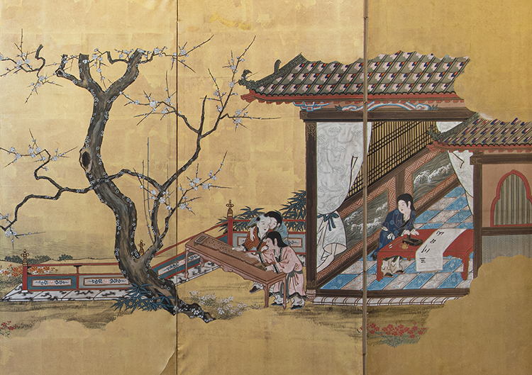 Japanese Folding Screen, Late 19th to Early 20th Century par  Japanese Art