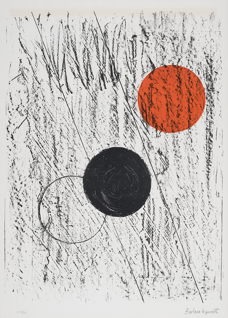 Sun and Moon (from Twelve Lithographs) par Barbara Hepworth