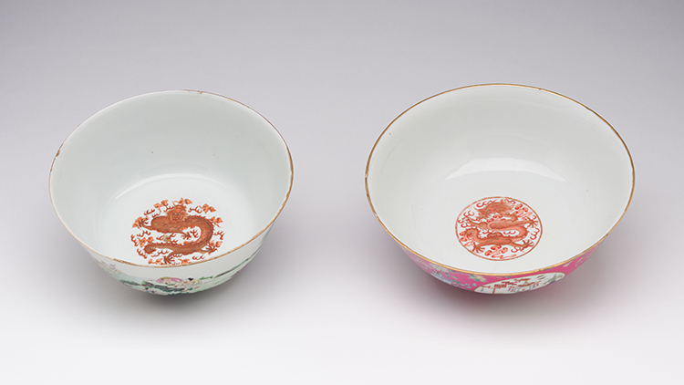 Two Large Chinese Famille Rose Bowls, Republican Period, Early 20th Century by  Chinese Art