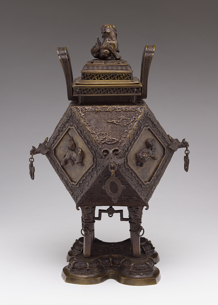 Large Japanese Bronze Censer and Cover, Meiji Period, Early 20th Century by  Japanese Art