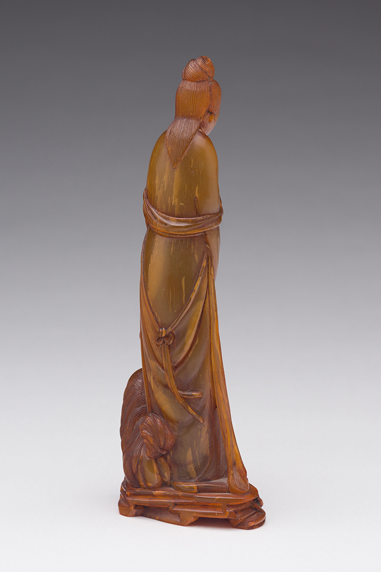 Chinese Carved Horn Figure of a Lady, Qing Dynasty, Late 19th Century by  Chinese Art