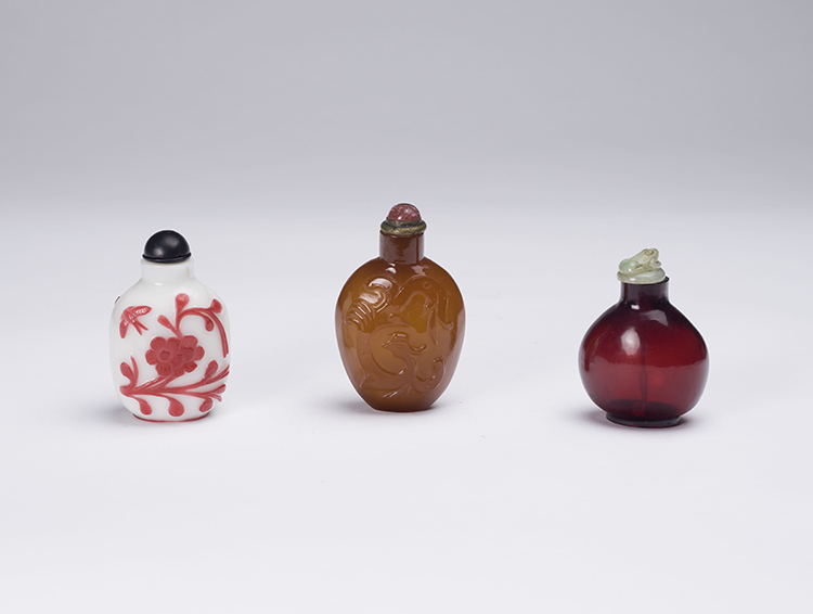 Three Large Chinese Snuff Bottles, 19th Century by  Chinese Art
