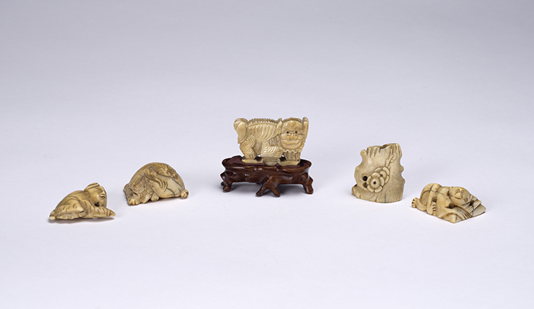 A Group of Five Chinese Ivory Toggles, 19th/20th Century by  Chinese Art