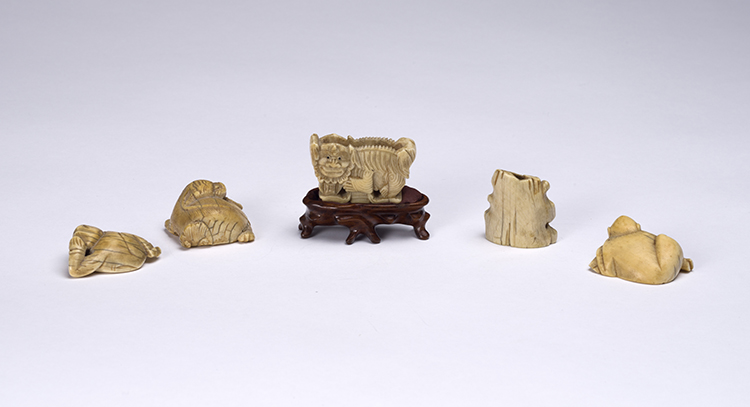 A Group of Five Chinese Ivory Toggles, 19th/20th Century by  Chinese Art