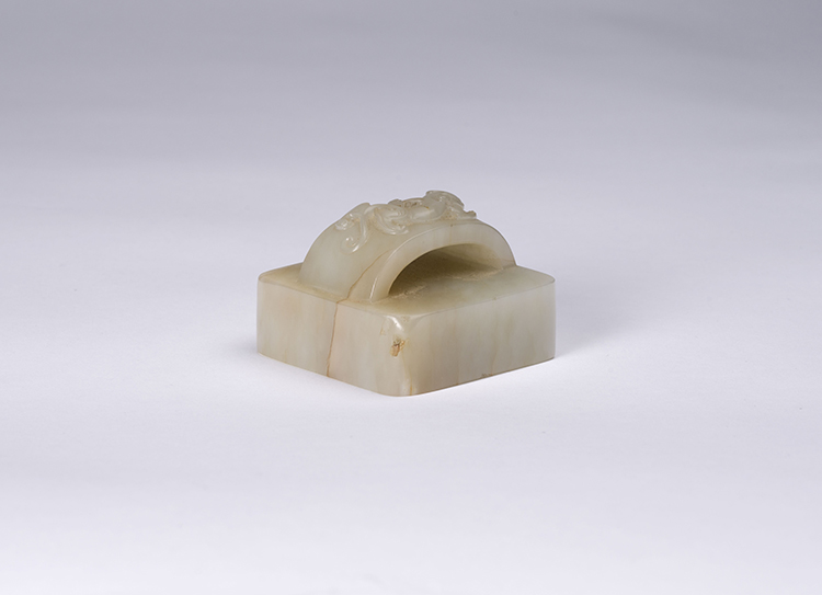 A Chinese White Jade Dragon Seal, 18th/19th Century by  Chinese Art