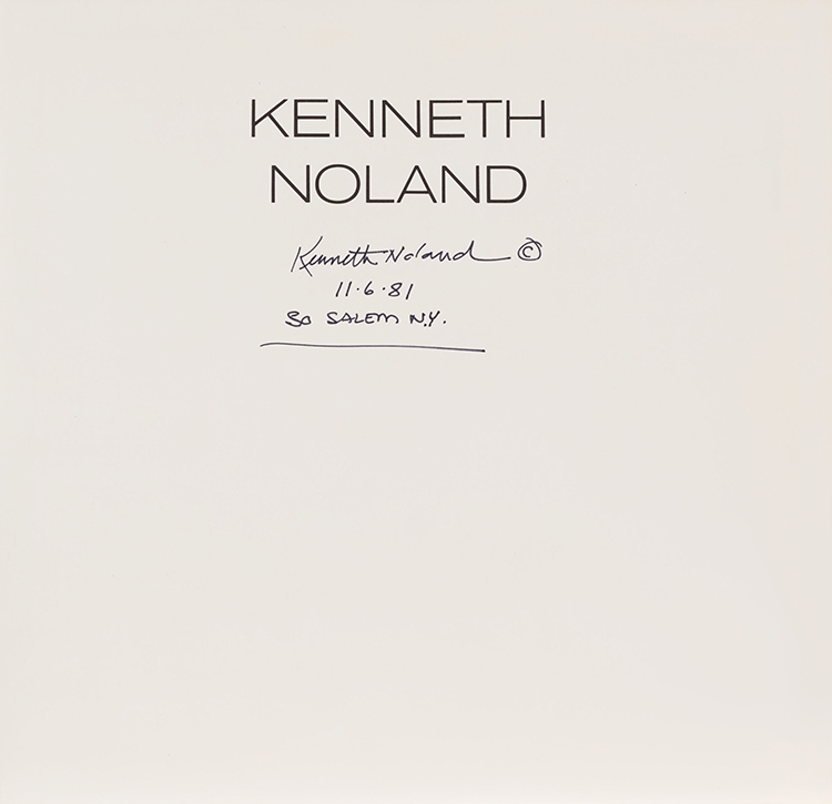 Kenneth Noland with text by Kenworth Moffet by Kenneth Noland