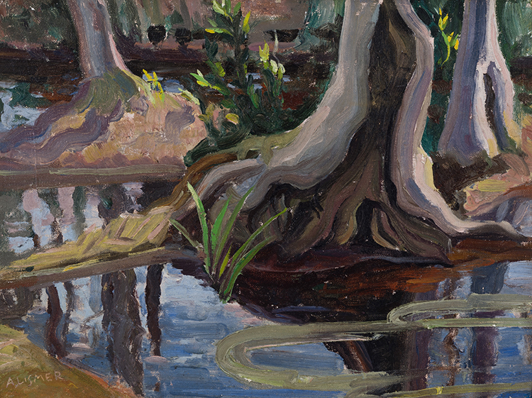 Forest Pool with Tree Roots by Arthur Lismer