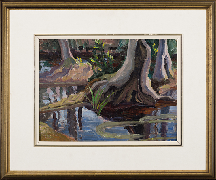 Forest Pool with Tree Roots by Arthur Lismer