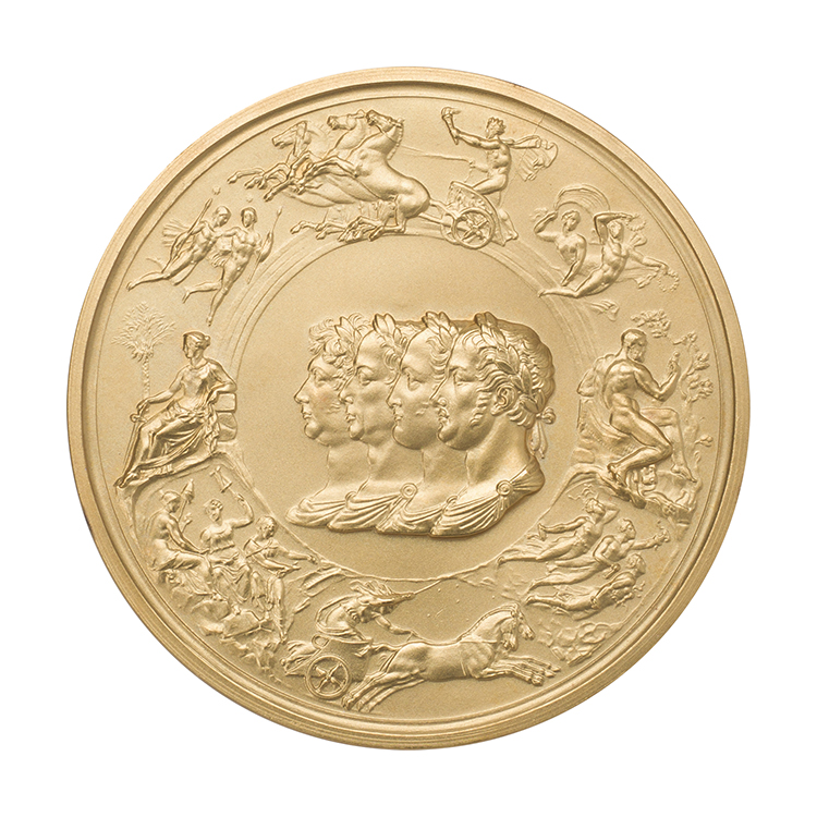 Large 22ct Gold Pistrucci's Waterloo Medal, Restrike by John Pinches of London c1967, AGW 171.05 g by  United Kingdom