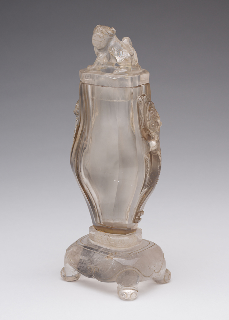 A Chinese Rock Crystal Vase and Cover, 19th Century by Chinese Artist