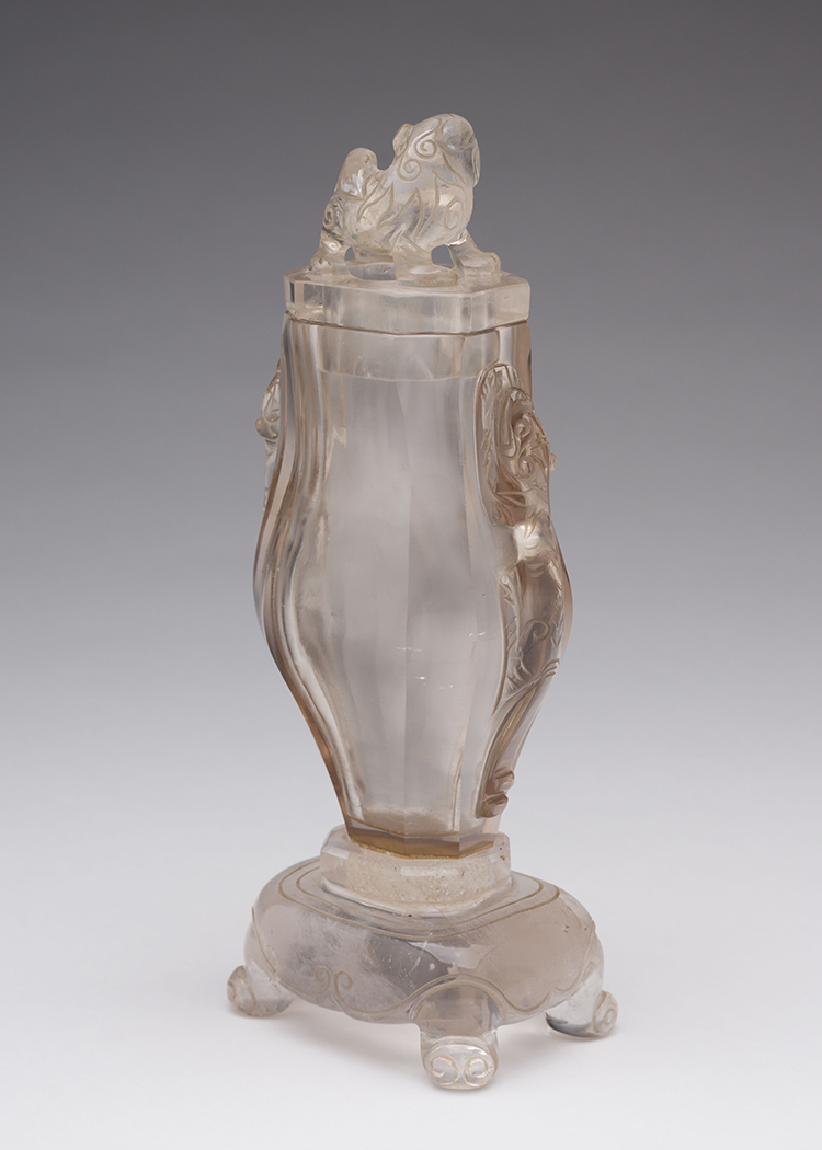 A Chinese Rock Crystal Vase and Cover, 19th Century by Chinese Artist