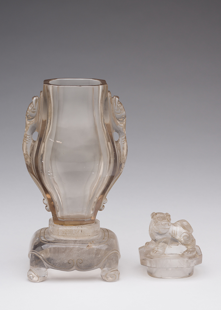 A Chinese Rock Crystal Vase and Cover, 19th Century par Chinese Artist