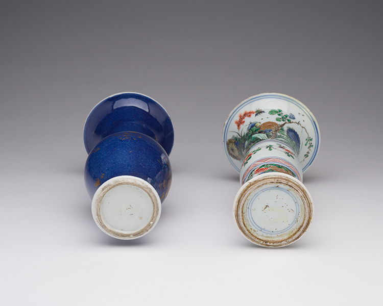 Two Chinese Porcelain Yenyen Vases, Kangxi Period (1664-1722) by Chinese Artist