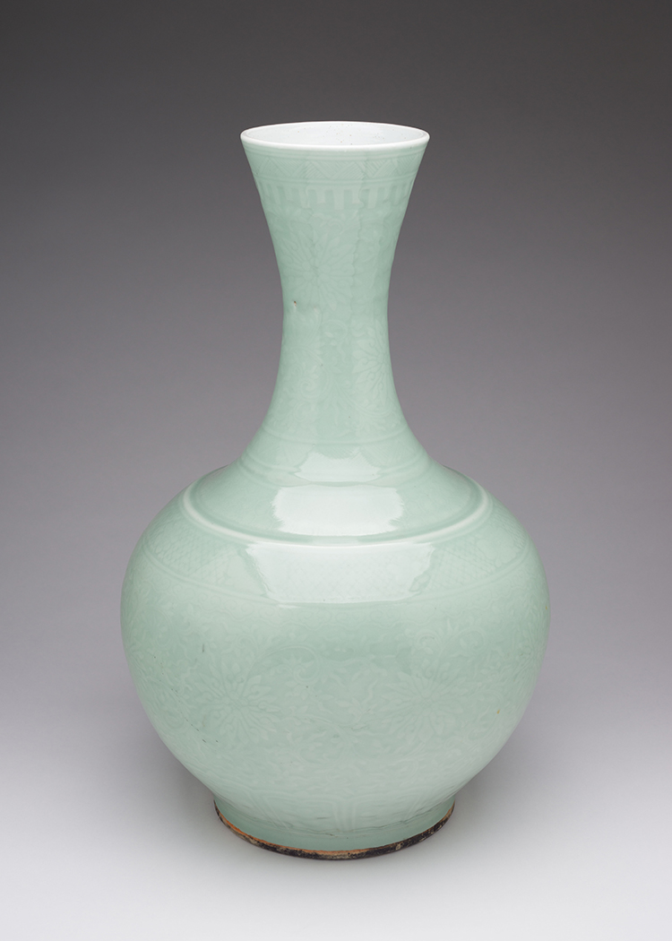 A Large Chinese Celadon Glazed 'Lotus' Vase, Qianlong Mark, 19th Century by  Chinese Art