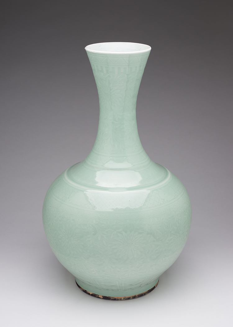 A Large Chinese Celadon Glazed 'Lotus' Vase, Qianlong Mark, 19th Century by  Chinese Art