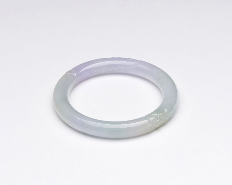 A Chinese Lavender and Apple Green Jadeite Bangle, 20th Century by Chinese Artist