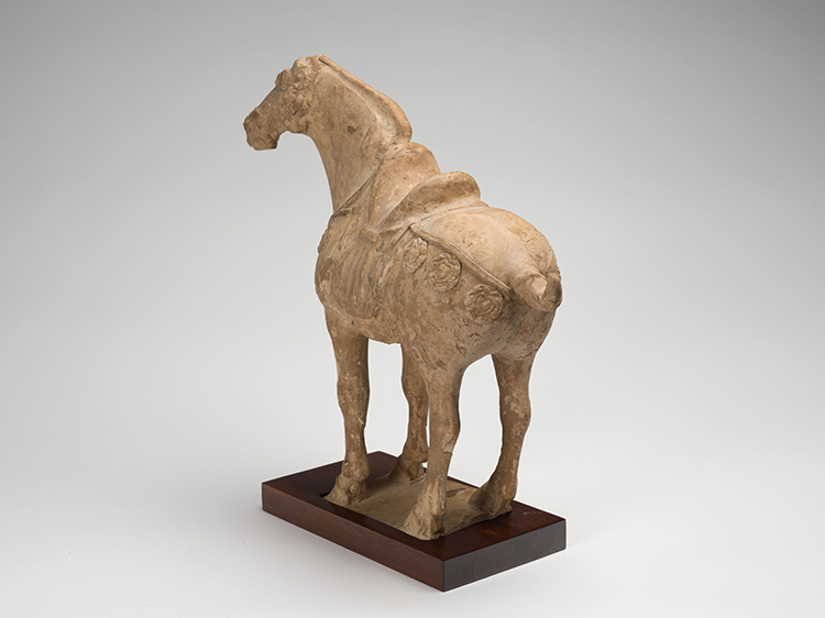 A Chinese Buff Earthenware Model of a Horse, Tang Dynasty (618-907 CE) par  Chinese Art