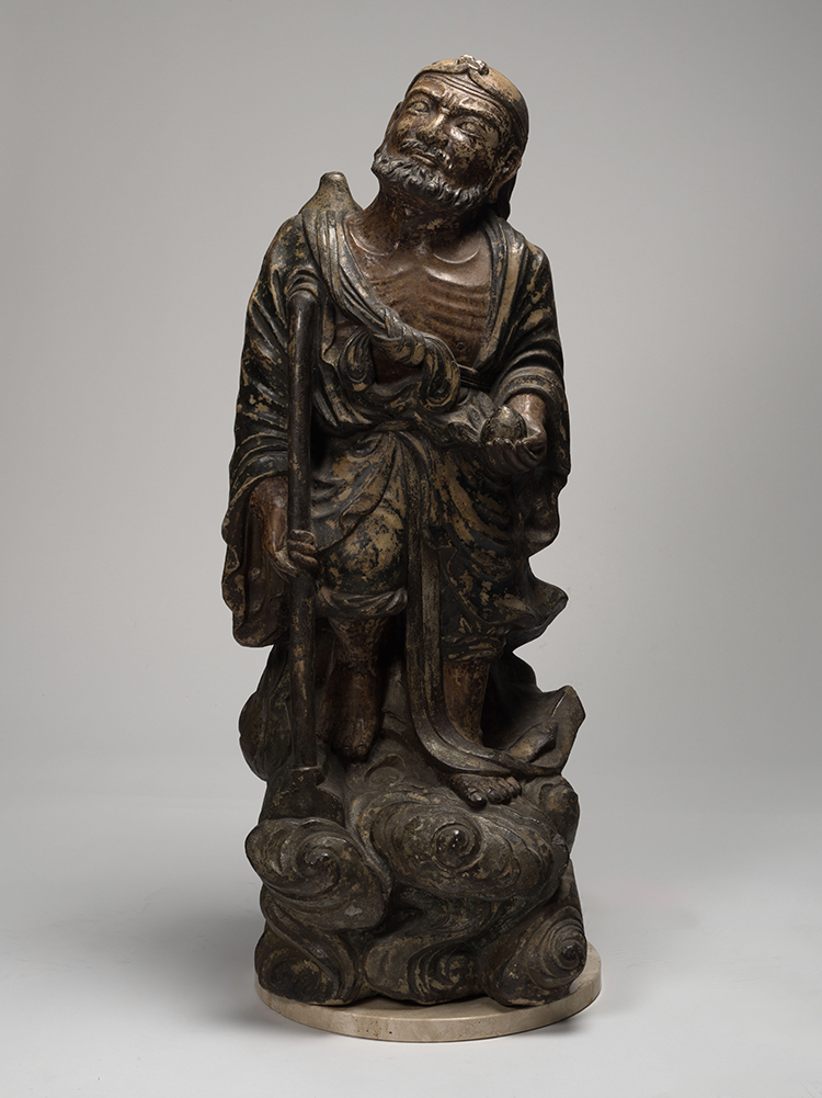 A Large Polychromed Stone Figure of Li Tieguai, 19th Century by  Chinese Art