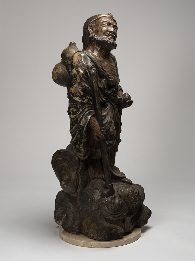 A Large Polychromed Stone Figure of Li Tieguai, 19th Century par  Chinese Art