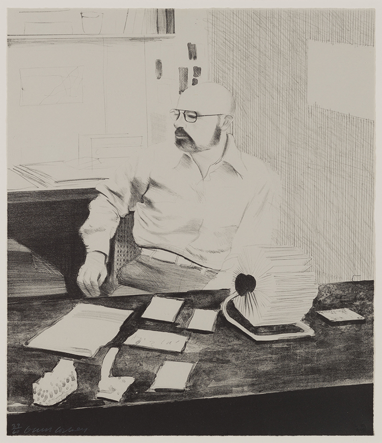 Sidney in his Office by David Hockney