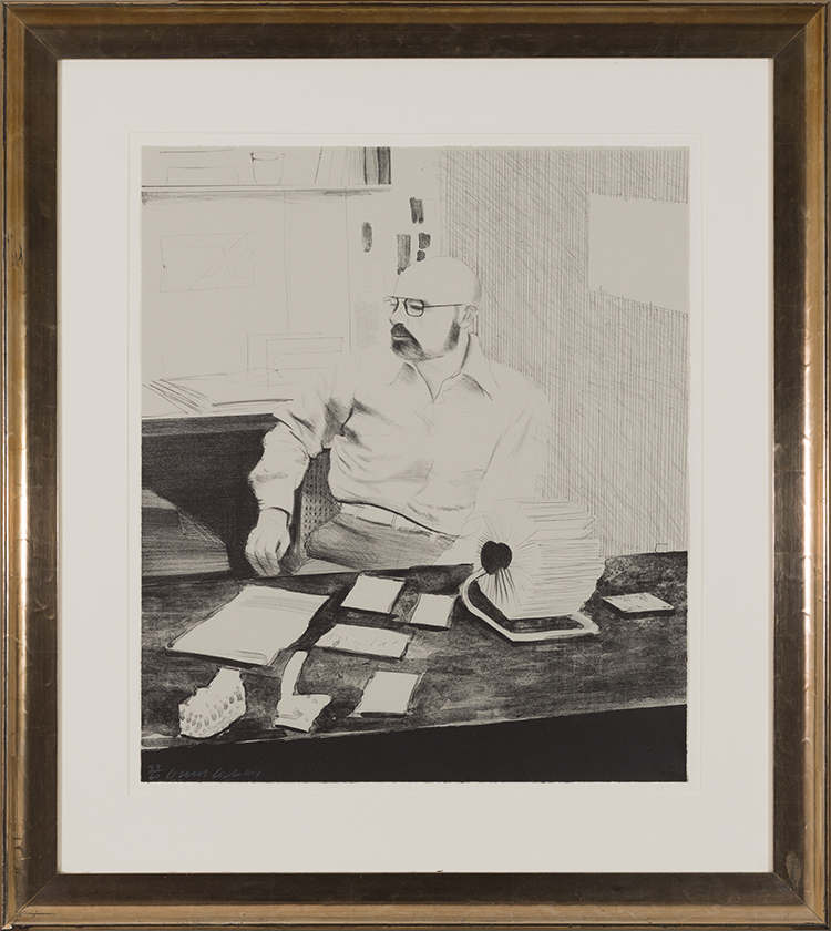 Sidney in his Office by David Hockney