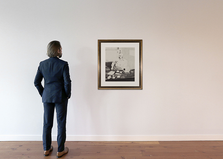 Sidney in his Office par David Hockney