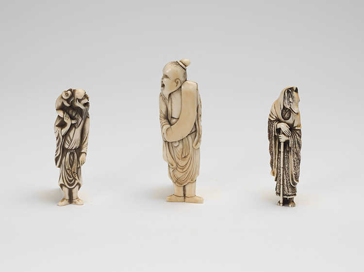Three Japanese Ivory Carved Netsuke, 18th/19th Century by  Japanese Art