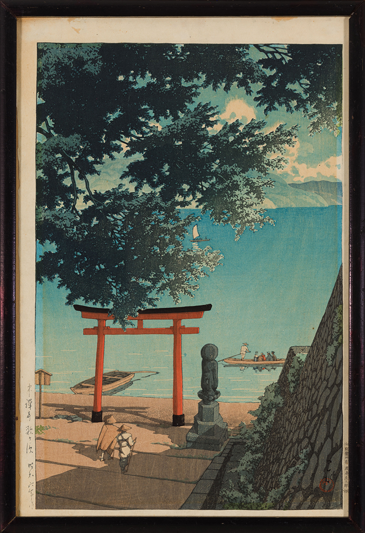 Nikko Chuzenji Lake, Utagahama par Kawase Hasui