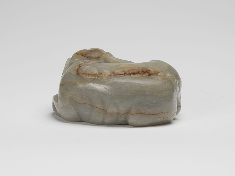 A Chinese Greyish Celadon Jade Carved Recumbent Elephant, Qing Dynasty by  Chinese Art
