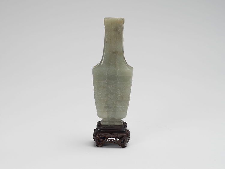 A Chinese Mottled Celadon Jade Vase, 17th/18th Century par  Chinese Art