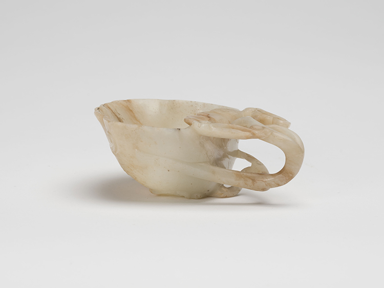 A Chinese Mottled White Jade Lotus Cup, 17th Century by  Chinese Art