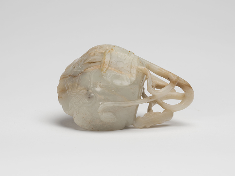 A Chinese Mottled White Jade Lotus Cup, 17th Century by  Chinese Art