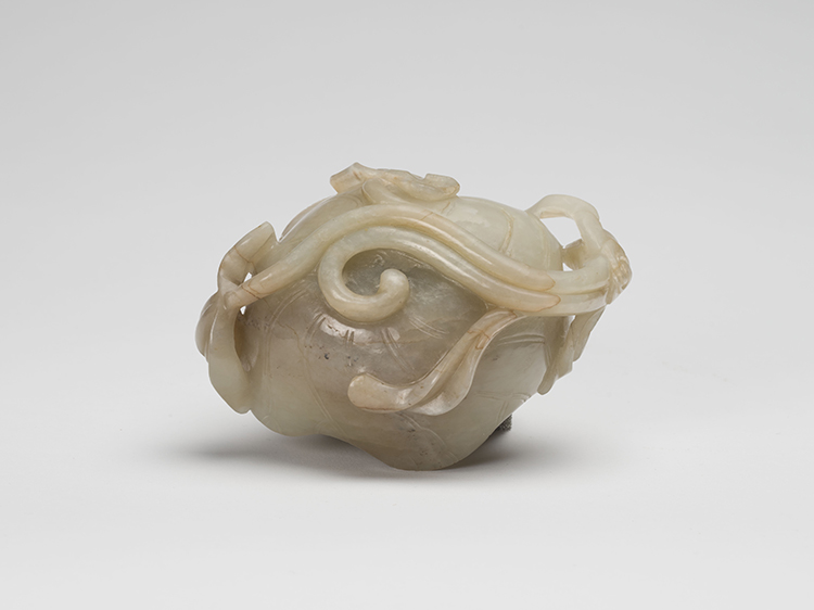 A Chinese Mottled Pale Celadon Jade Lotus Cup, 17th Century by  Chinese Art