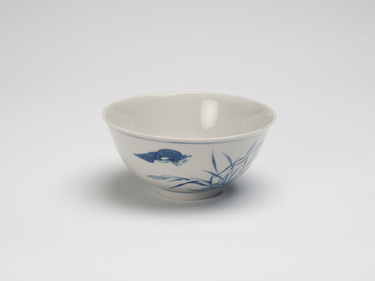 A Chinese Blue and White 'Geese' Bowl, Guangxu Mark and Period (1875-1908) par  Chinese Art