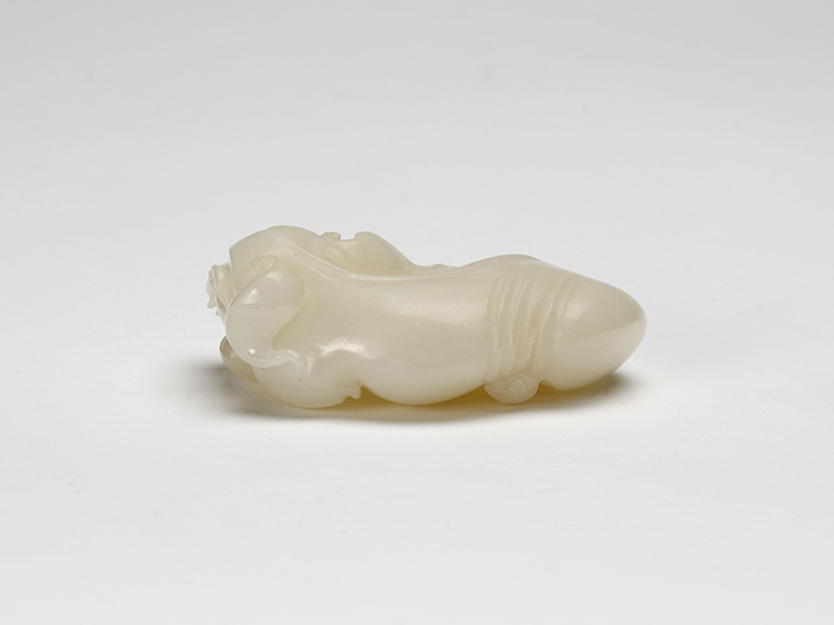 A Chinese White Jade Carved Dog Group, 20th Century by  Chinese Art