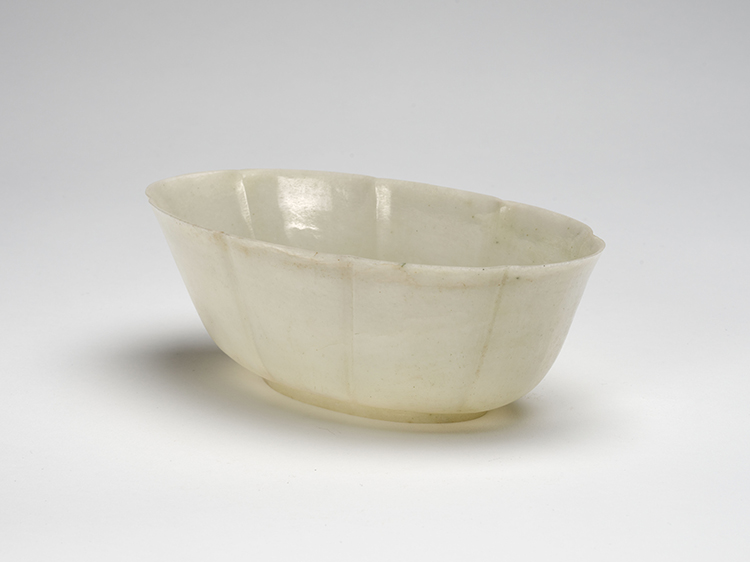 A Mottled Chinese White Jade Mughal-Style Bowl, Qing Dynasty by  Chinese Art