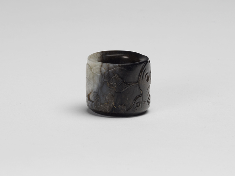A Chinese Mottled Jade Archer's Ring, 19th Century by  Chinese Art