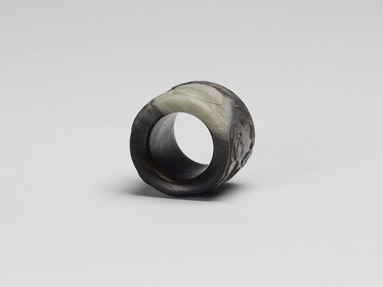 A Chinese Mottled Jade Archer's Ring, 19th Century by  Chinese Art