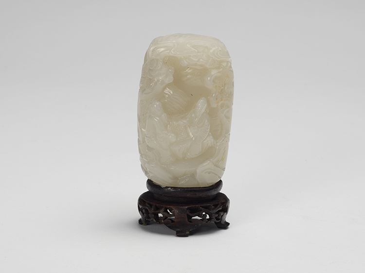 A Chinese White Jade 'Scholars' Pendant, Late 19th Century by  Chinese Art