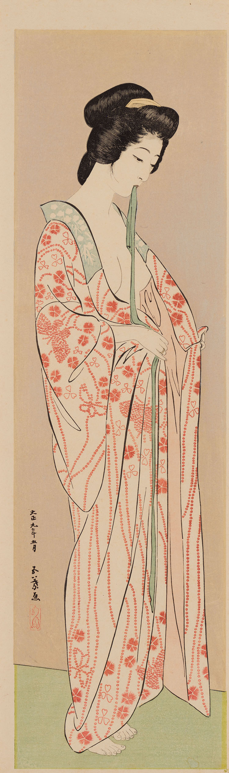 Nagajuban (Underrobe) by Hashiguchi Goyo